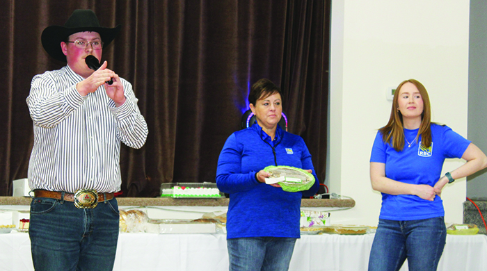 Ty Cutler, the auctioneer, working the crowd to get the best bids