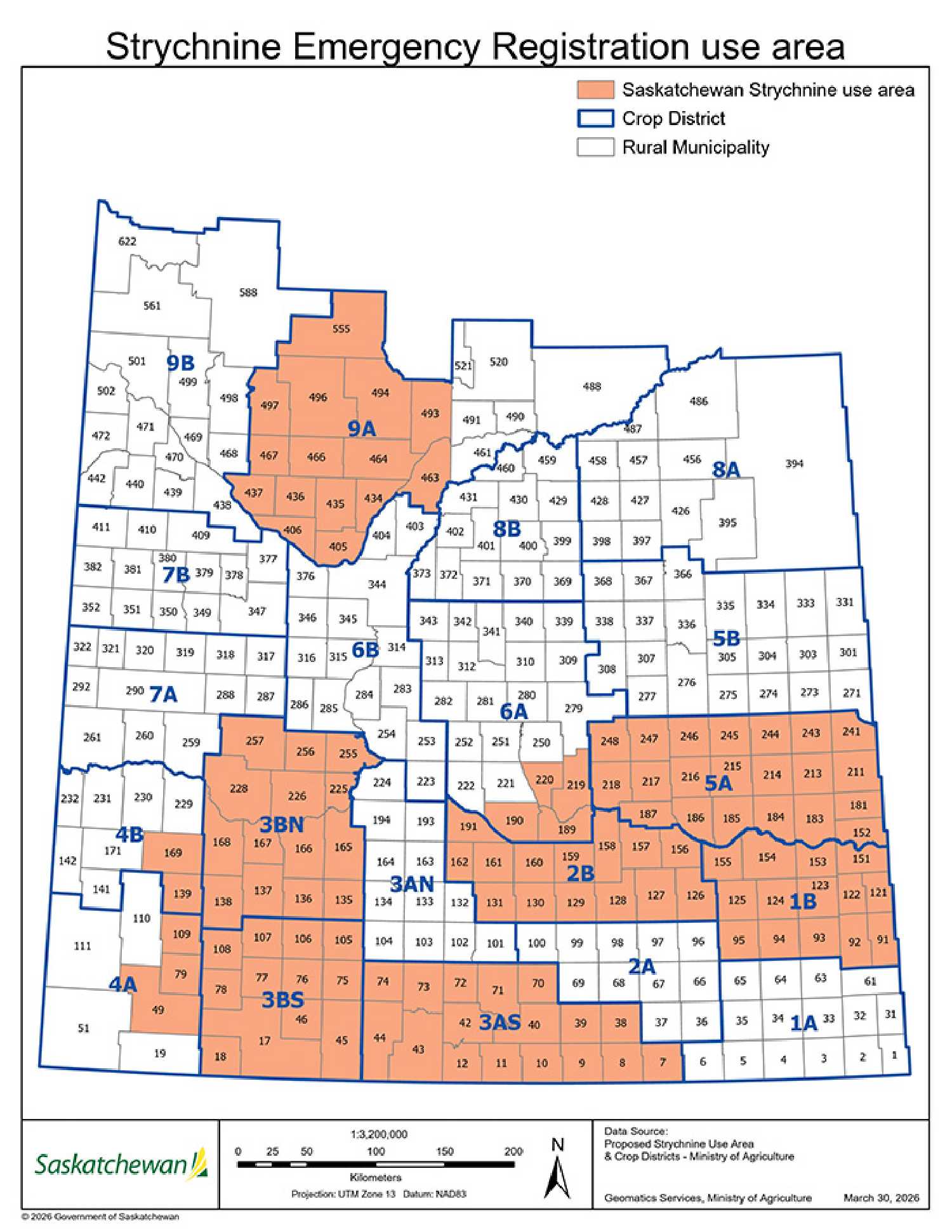 The Moosomin region is within one of seven strychnine use areas in Saskatchewan.