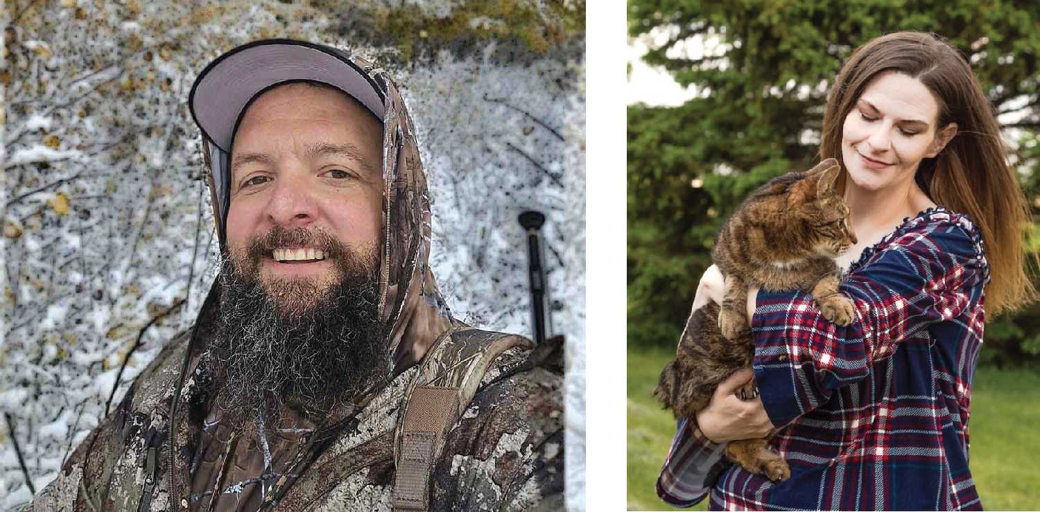 Left: Chris Fahlman. Right: Tanya Myers who was killed when a bullet entered the vehicle she was travelling in on September 12 north of Weyburn.