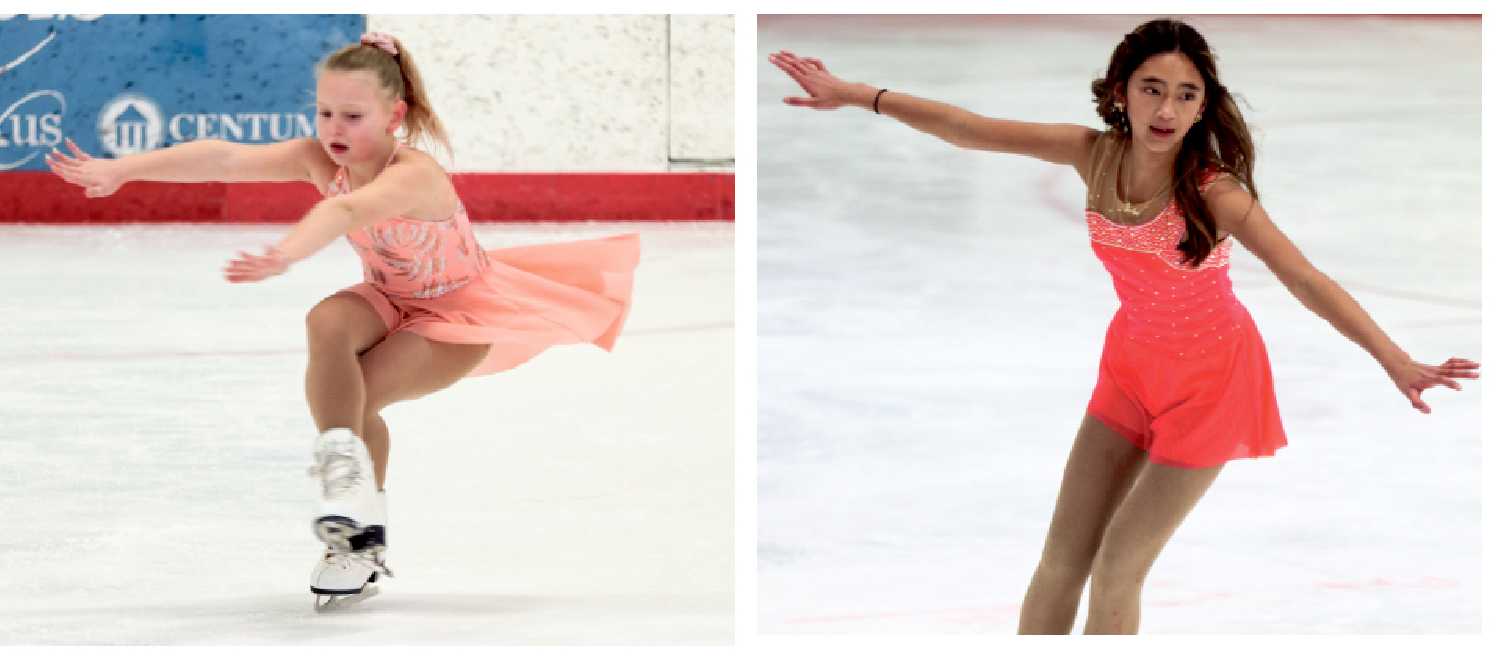 Some of the Moosomin Skating Club skaters during the club�s holiday showcase before Christmas. The club expects 150 skaters in town for the Regional Invitational Competition this weekend.