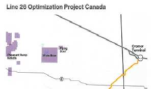 Enbridge proposing Line 26 optimization project to transport oil from Cromer to the U.S.